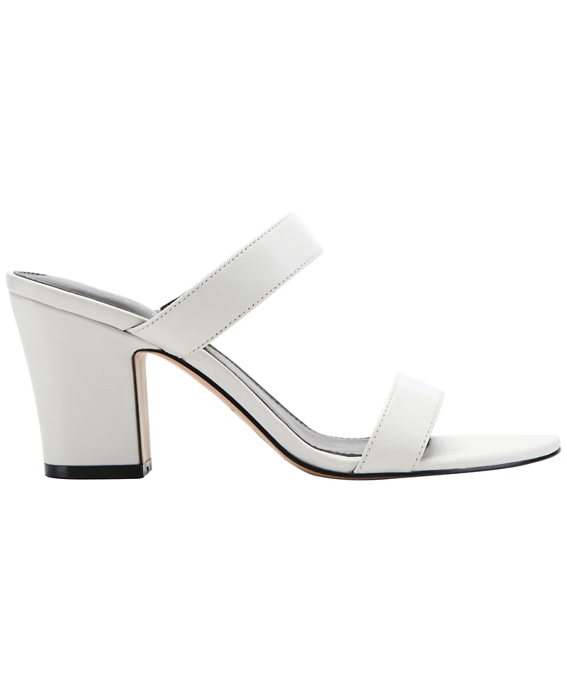 Marc Fisher Ltd Women's Jessey Leather Slip-On Block Heel Dress Sandals