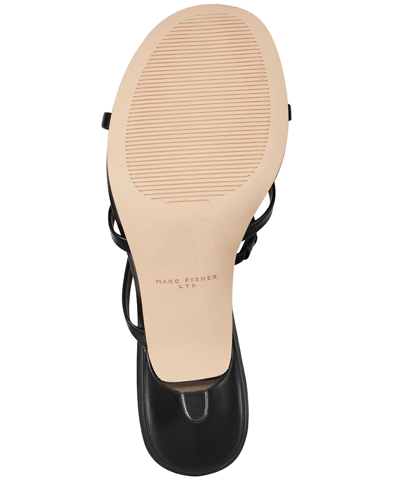 Marc Fisher Ltd Women's Natesa Ornamented Strappy Leather Dress Sandals