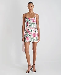 French Connection Women's Floral Print Square Neck Mini Dress