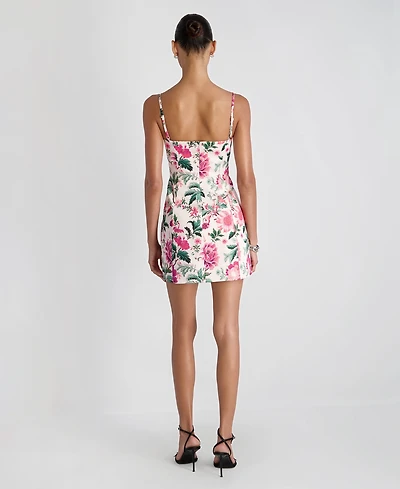 French Connection Women's Floral Print Square Neck Mini Dress