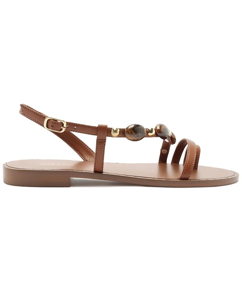 Arezzo Women's Diana Round Toe Flat Sandals