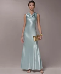 Donna Karan New York Womens Cowl Neck Ball Gown