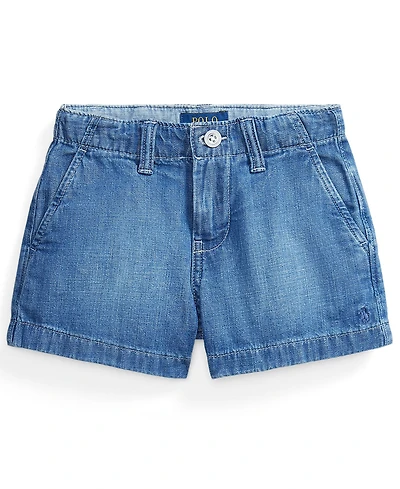 Polo Ralph Lauren Girls' 2T-6X Zip Fly Denim Shorts