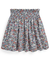 Polo Ralph Lauren Girls' 2T-6X Floral Smocked Poplin Skirt