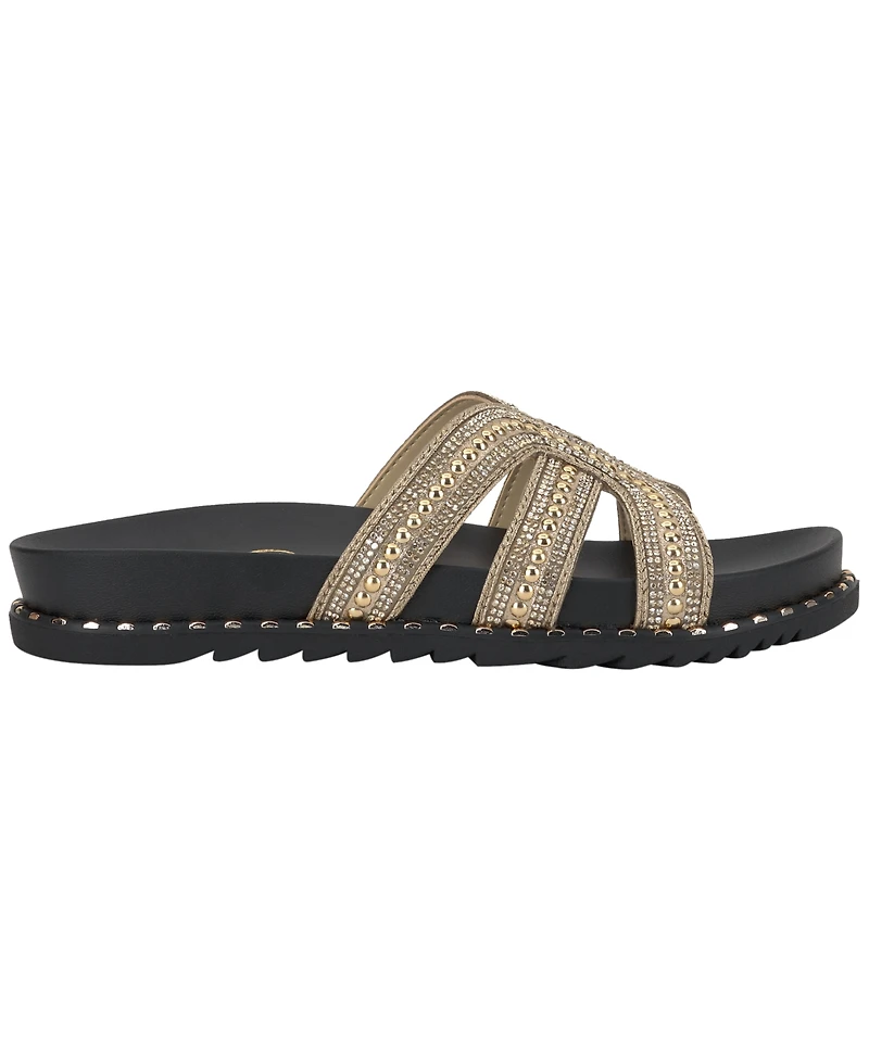 Jessica Simpson Women's Colyve Studded Footbed Slip-On Sandals
