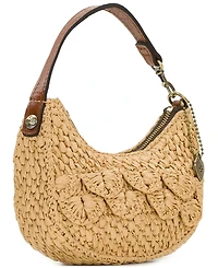 Patricia Nash Morgana Scalloped Raffia Mini Shoulder Bag