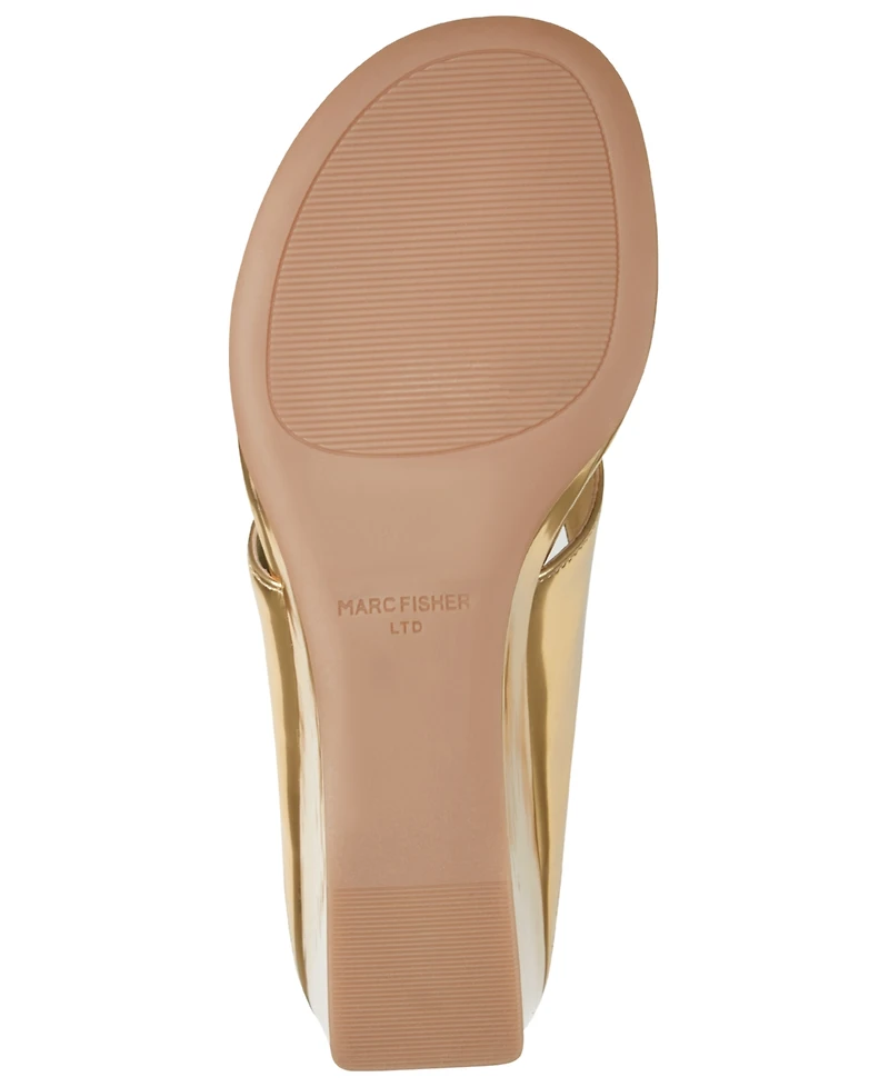 Marc Fisher Ltd Women's Udena Slip-On Wedge Dress Sandals