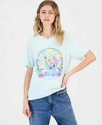 Love Tribe Juniors' Stitch Hawaii Graphic Crewneck T-Shirt