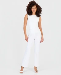 Anne Klein Essentials Petite High Rise Pull-On Pants