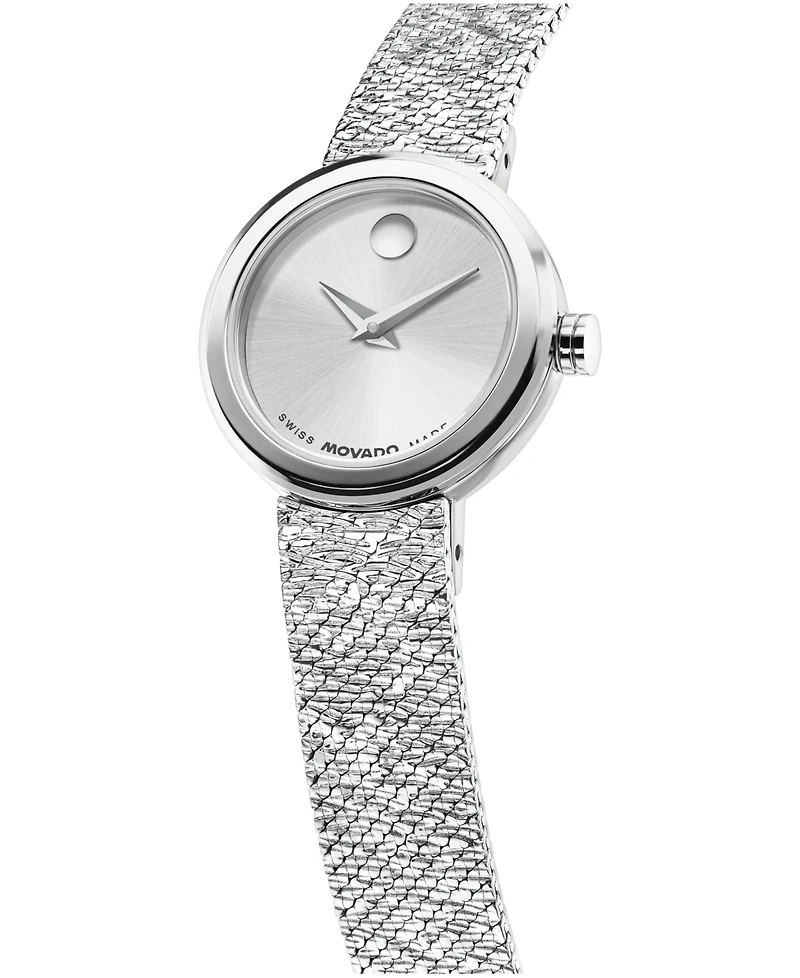 Movado Women's Museum Velura Mini Swiss Quartz Stainless Steel Watch, 21mm
