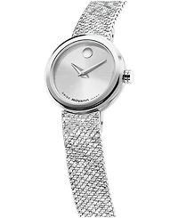 Movado Women's Museum Velura Mini Swiss Quartz Stainless Steel Watch, 21mm