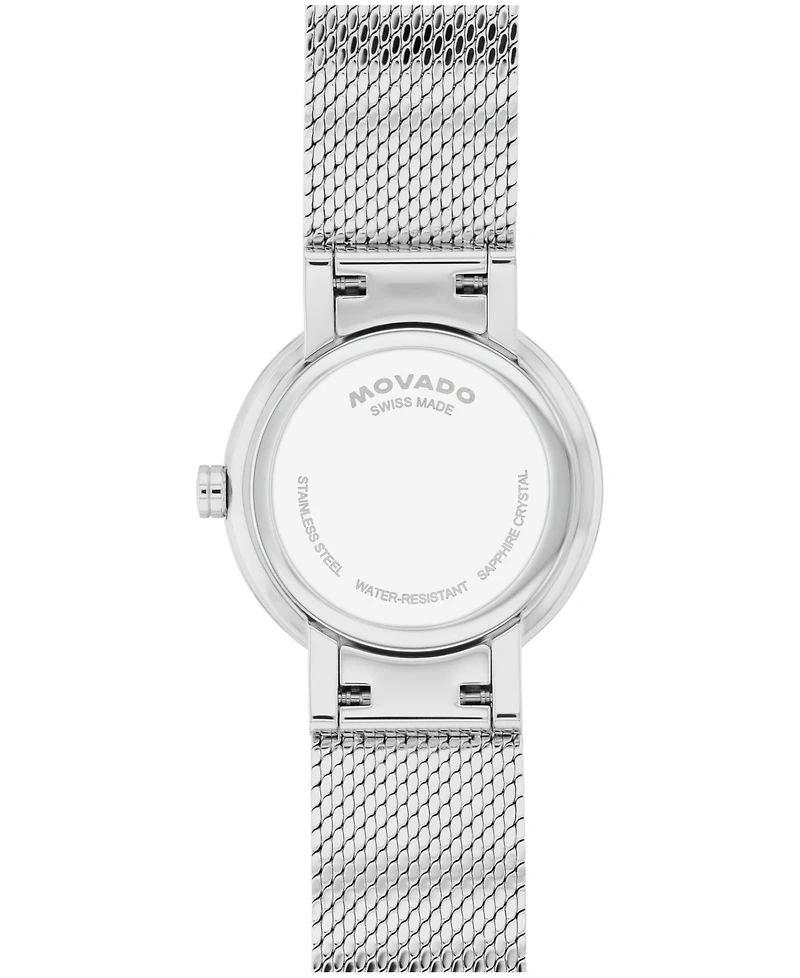 Movado Women's Museum Velura Lab Grown Diamond Swiss Quartz Stainless Steel Watch, 25mm