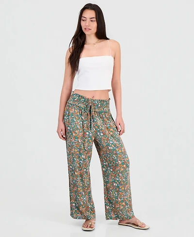 Kingston Grey Juniors' Printed Wide-Leg Pants