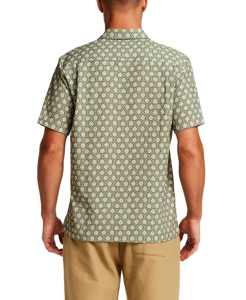 Vintage & Black Men's Printed Regular-Fit Collared Shirt