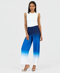 Tahari Asl Women's Ombre High Rise Wide-Leg Pants