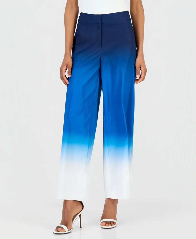 Tahari Asl Women's Ombre High Rise Wide-Leg Pants