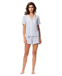 Gap Women's Notch Collar Short-Sleeve Shirt and Shorts, 2-Piece Set