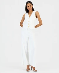 Tahari Asl Women's Starfish-Button Vest