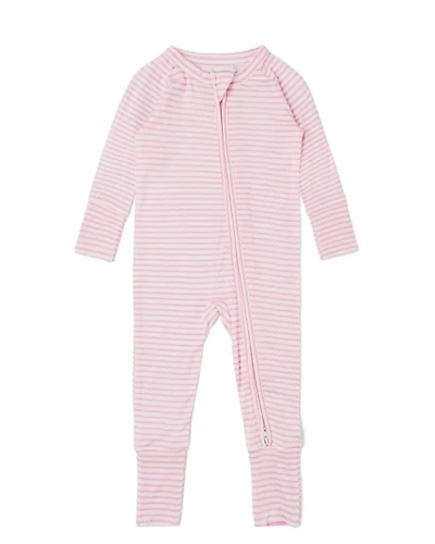 Motette Baby Girls Ballet Stripe Bamboo Sleeper