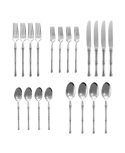 Godinger Rattan Mirrored 20-Pc. Flatware Set, Service For 4