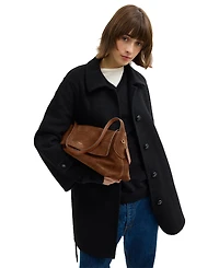 Coach Suede Large Chelsea Shoulder Bag