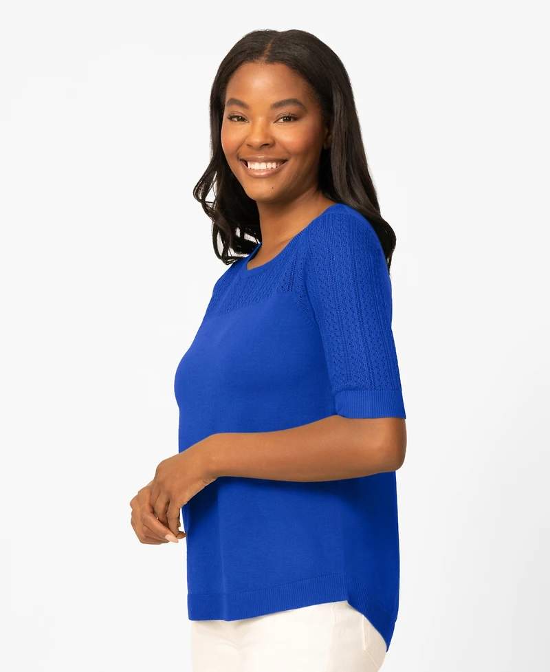 Melissa Paige Women's Cable Round Hem Sweater, Macy's Exclusive