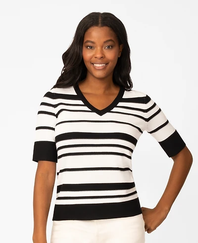 Melissa Paige Women's Textured Stripe Sweater, Macy's Exclusive