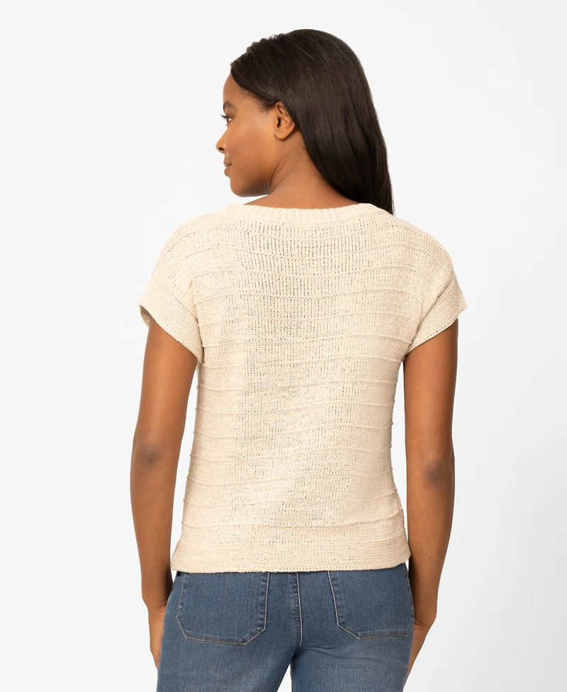 Melissa Paige Women's Textured Stripe Sweater, Macy's Exclusive