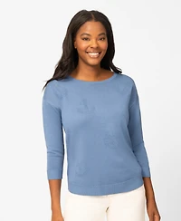 Melissa Paige Women's Anchor Textured Sweater Top, Macy's Exclusive