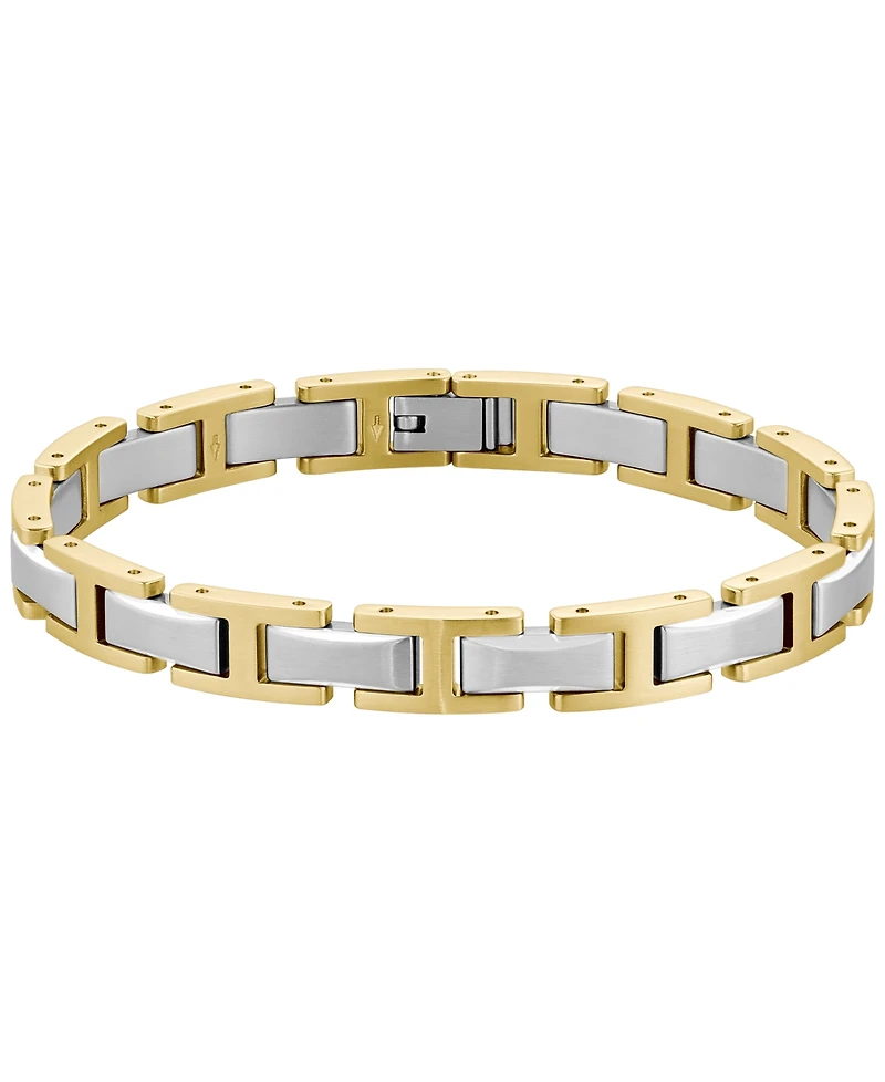 Hugo Boss Men Nolan Stainless Steel Ionic Plated Thin Gold Steel Bracelet