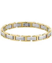 Hugo Boss Men Nolan Stainless Steel Ionic Plated Thin Gold Steel Bracelet