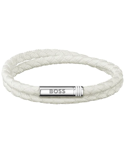 Hugo Boss Men Ares Summer Stainless Steel Nylon Cord Bracelet