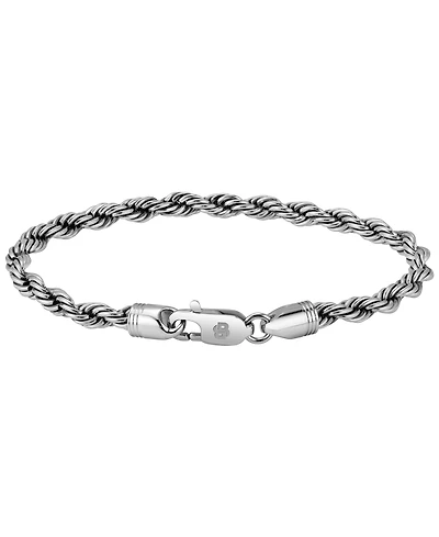 Hugo Boss Men Myles Ionic Plated Antique Silver Steel Bracelet