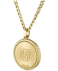 Hugo Boss Men's North Ionic Plated Thin Gold Steel Necklace