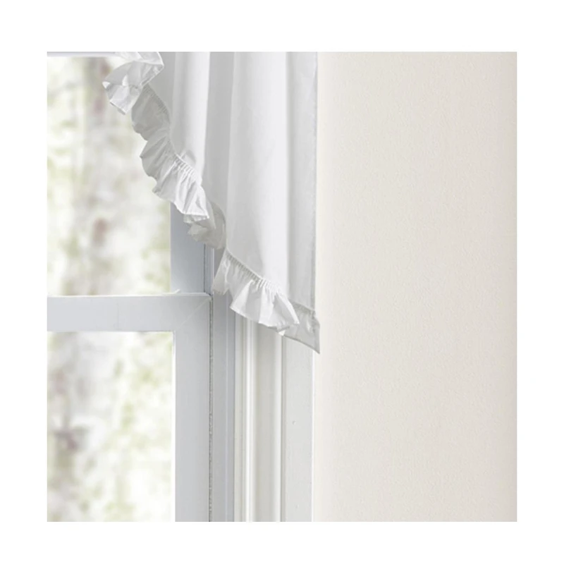 Ellis Curtain Classic Narrow Ruffle 3" Rod Pocket Swag Curtain Panel 86" X 38"