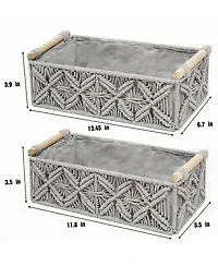 Yigii Handmade Cotton Rope Storage Baskets - Multiroom Decor & Organization