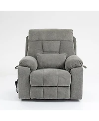 Boyel Living Velvet Electric Lift Recliner with Heating & Massage, Power Lift Sofa Chair with 2 Pocket Cup Holders, 2 Remote Controls,Dual Okin Motors