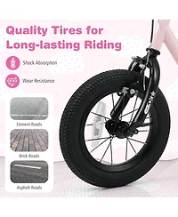 Kids Bike for 3-7 Years Old Boys and Girls 12 Inch Children Bicycle-Pink 12 Inch