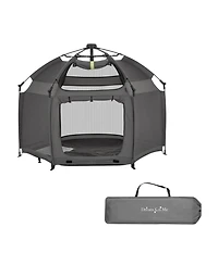 Dream On Me Baby Pop-Up Children Playpen, Instant One-Hand Open & Fold, Breathable Mesh Sides, Zipper Gate Travel Carry Bag