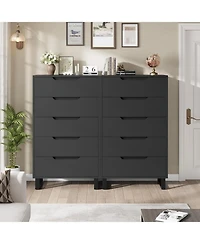 gaomon 5 Dresser for Bedroom, 50.5" Tall Dresser, Freestanding Horizontal Drawer with Storage, Wooden Closet Chest Storage Living Room
