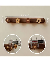 Yigii Wooden Flower Hooks for Kids - Multi-Use Wall Mount