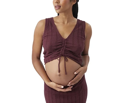 Ripe Maternity Maternity Ripe Misha Rib Knit Tank Maroon