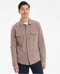 Lands' End Men's Long Sleeve Bedford Button Through Utility Overshirt