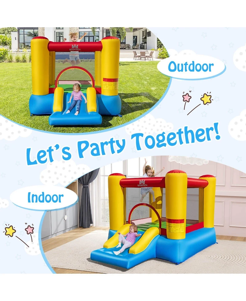 Inflatable Bouncer Kids Slide Bounce House for Indoor Outdoor with 550W Blower