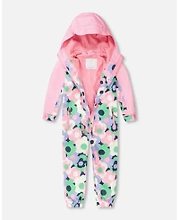 Deux par Big Girls Kids Mid-Season One-Piece Outerwear Printed Flowers