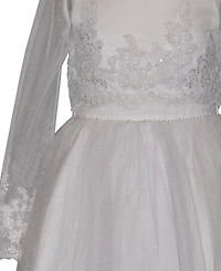 Bonnie Jean Girls' 7-16 Jacket and Tulle Communion Dress, 2-Piece Set