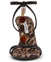 Steve Madden Women's Frenzi Novelty T-Strap Stiletto Heel Dress Sandals
