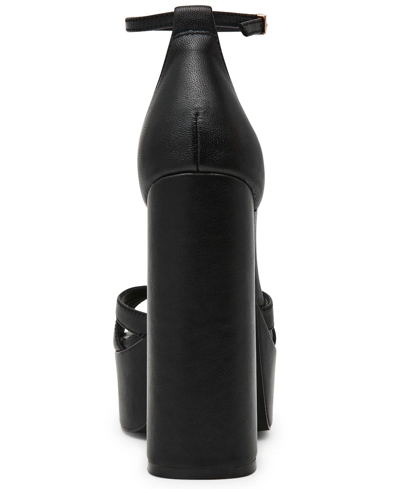 Steve Madden Women's Retro Strappy Block Heel Platform Dress Sandals