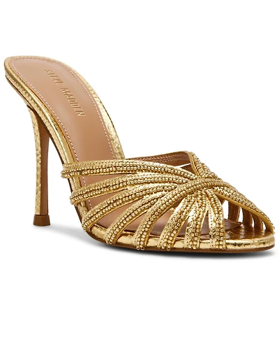 Steve Madden Women's Petra Rhinestone Stiletto Heel Dress Sandals