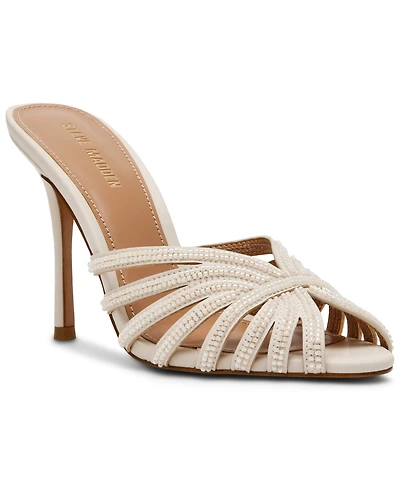 Steve Madden Women's Petra Rhinestone Stiletto Heel Dress Sandals